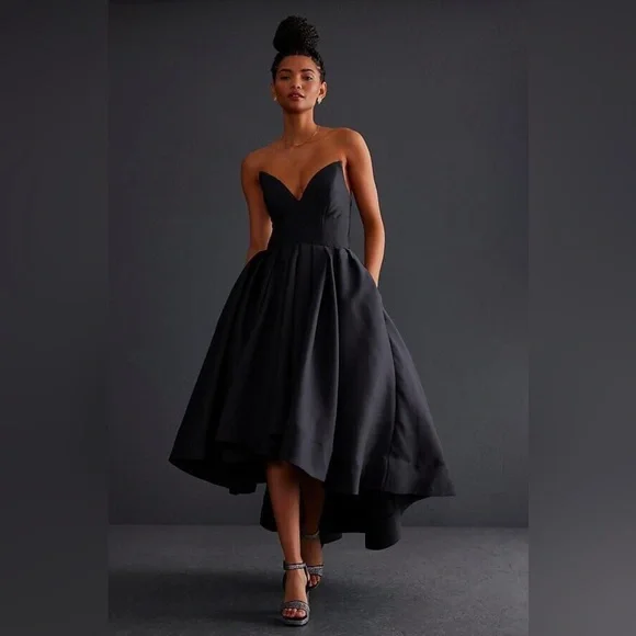 Hutch Black Strapless Sweetheart Cocktail Dress - Picture 1 of 5